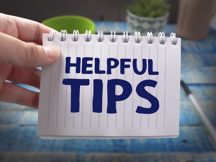 Consejos útiles escritos en papel sobre el éxito en la vida y los negocios, concepto motivador e inspirador.
