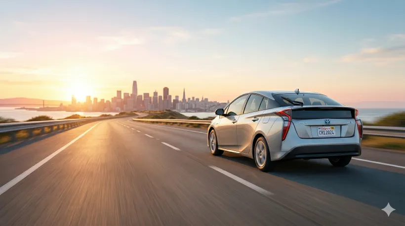 Carretera de California al atardecer