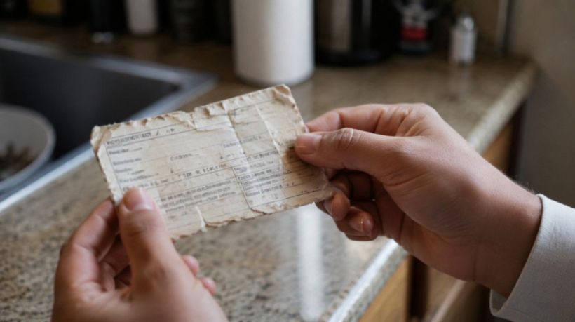 A person holds a torn document, showing the need for a California DMV registration card replacement